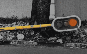 Broken traffic light