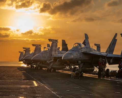 Aircraft on the flight deck of the USS Abraham Lincoln that are operating in support of the war in Iran. US Navy via AP.