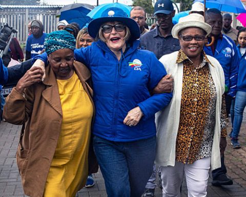 Helen Zille campaigning