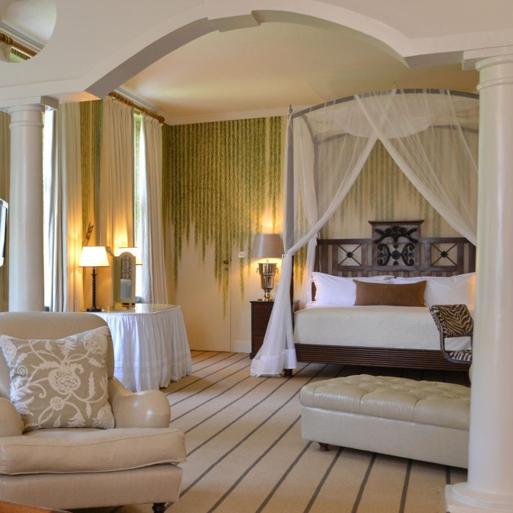 A suite at The Victoria Falls Hotel