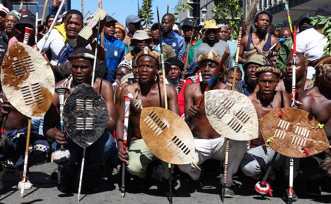 JOHANNESBURG – Marchers during the protest against illegal immigration during a march to Mary Fitzgerald Square on April 29, 2026 in Johannesburg, South Africa. March and March is demanding tighter immigration controls, including stricter visa regulations, a review of asylum policies and action against businesses employing undocumented foreign nationals. (Photo by Gallo Images/Luba Lesolle)