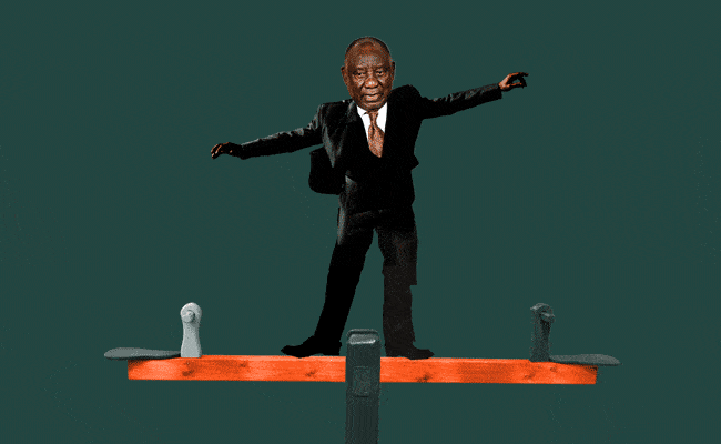Cyril Ramaphosa balancing act.