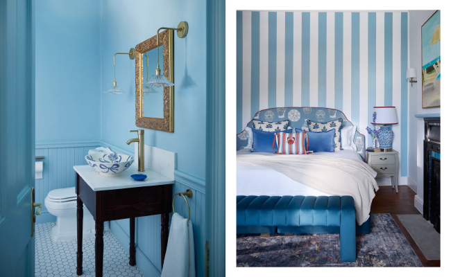 The Azure room at the Tintswalo Summer House
