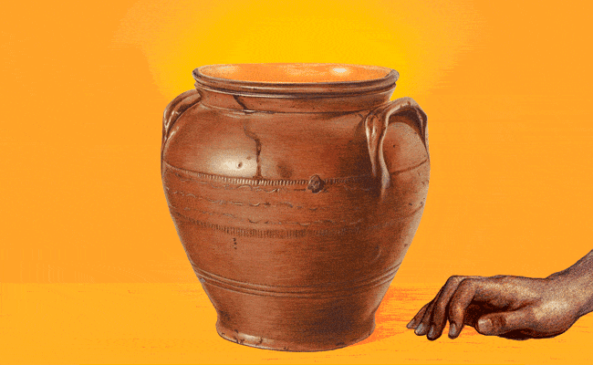 Glowing pot