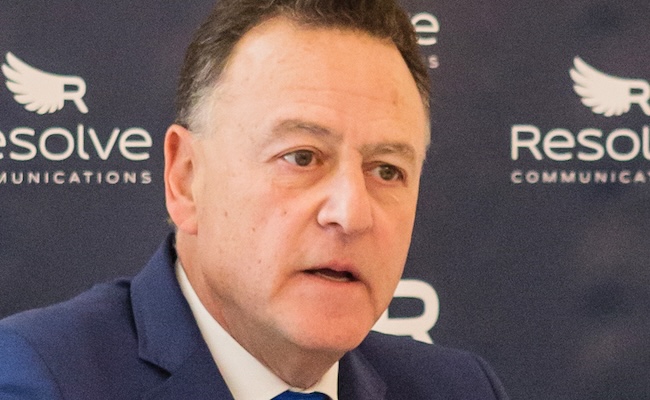 An undated photograph of former DA leader Tony Leon at a Resolve Communications function (Source: https://tonyleon.com/)