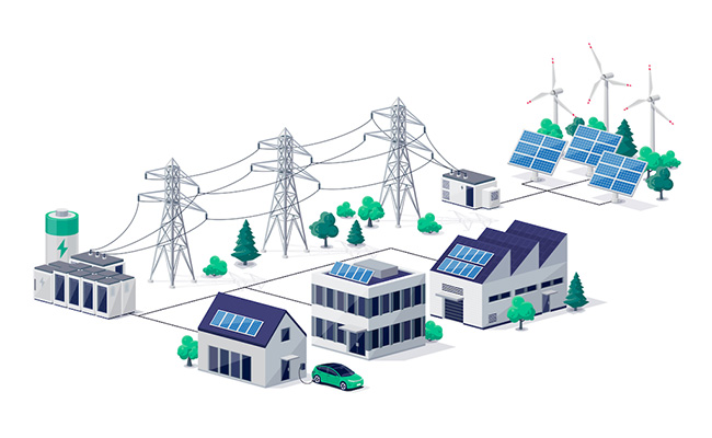 Virtual Power Plants (VPPs) use smart software to connect thousands of rooftop solar systems and batteries, allowing them to work together like a single power station that helps balance South Africa’s electricity grid. Graphic: Alliance To Save Energy
